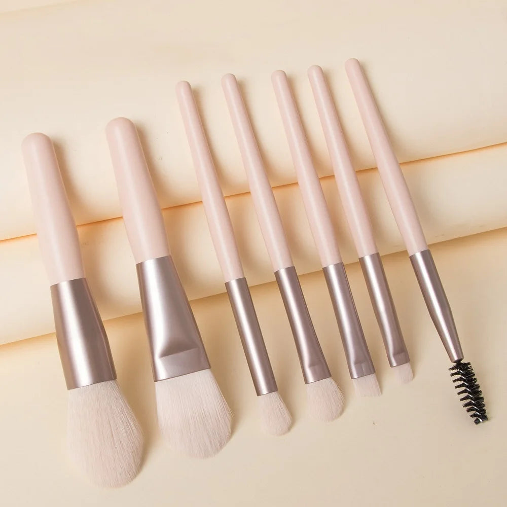 Brochas para maquillaje 8 unidades - 8Pcs Cosmetics Foundation Blush Powder Eyeshadow Blending Makeup