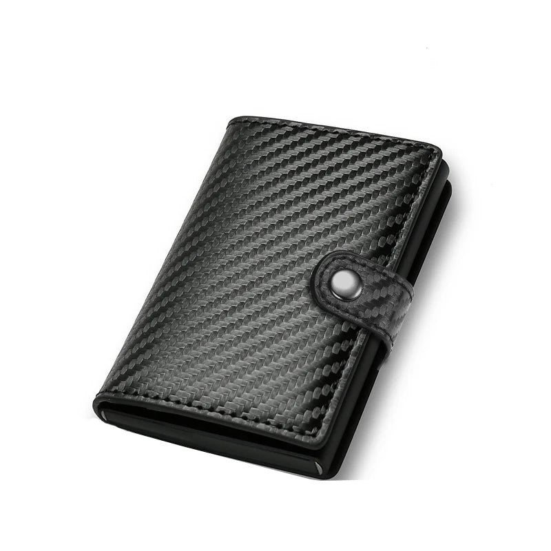 TARJETERO DE CUERO SINTETICO/ METAL CON BLOQUEO RFID