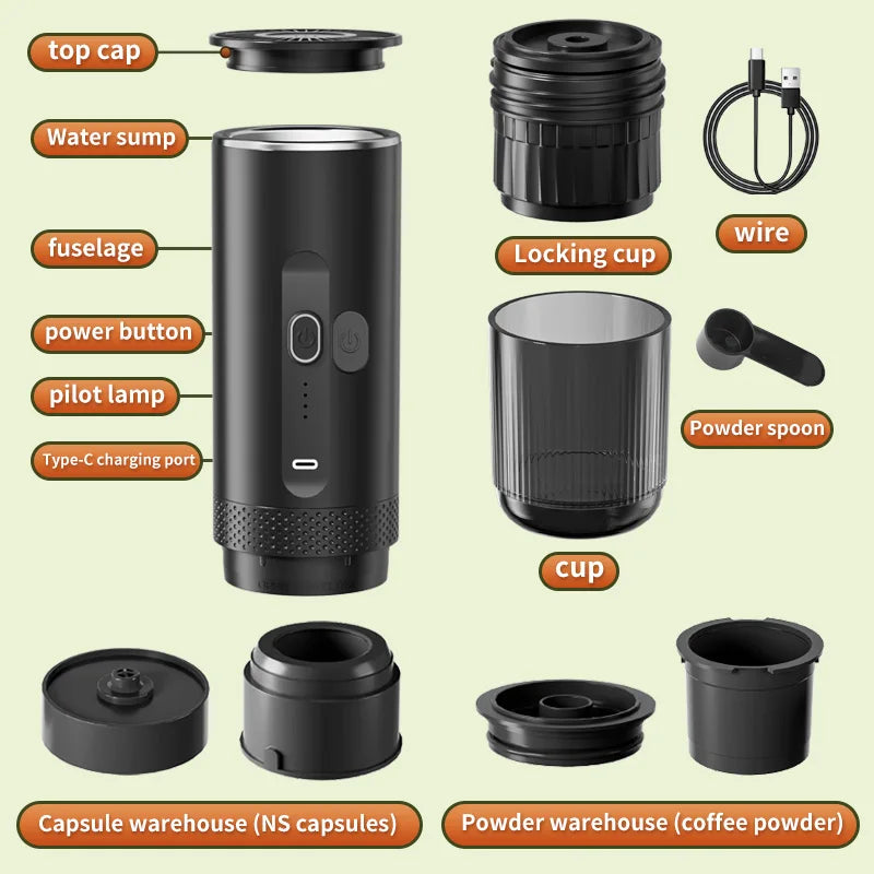 Cafetera 3 en 1 Portátil