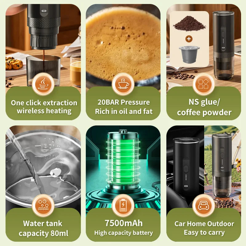 Cafetera 3 en 1 Portátil