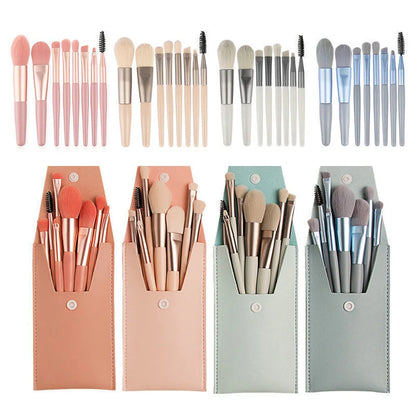 Brochas para maquillaje 8 unidades - 8Pcs Cosmetics Foundation Blush Powder Eyeshadow Blending Makeup
