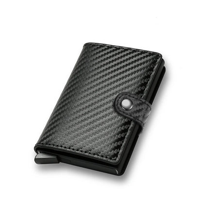 TARJETERO DE CUERO SINTETICO/ METAL CON BLOQUEO RFID