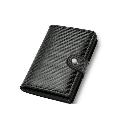 TARJETERO DE CUERO SINTETICO/ METAL CON BLOQUEO RFID